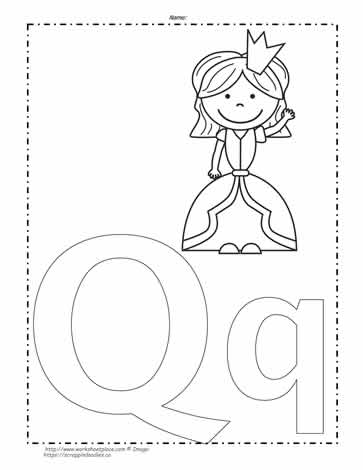 The Letter Q Coloring Page
